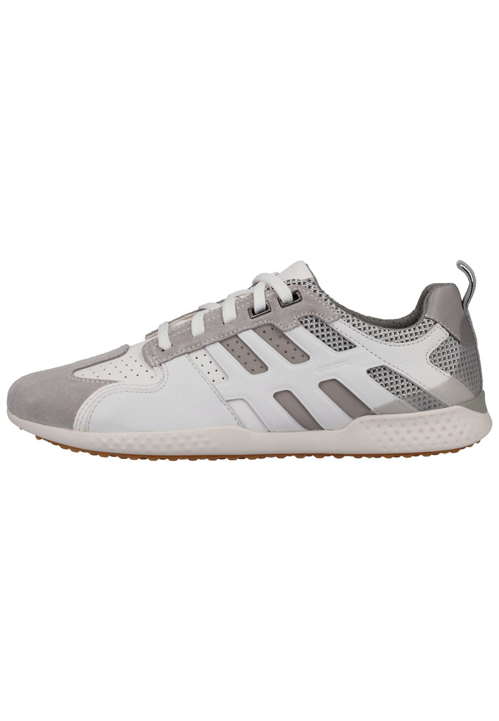 Geox Sneaker Leder/Synthetik Weiß/Hellgrau - surf4shoes