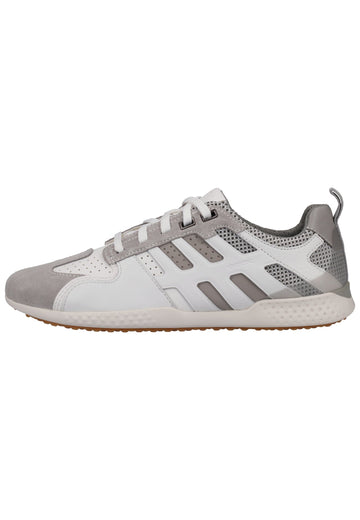 Geox Sneaker Leder/Synthetik Weiß/Hellgrau - surf4shoes