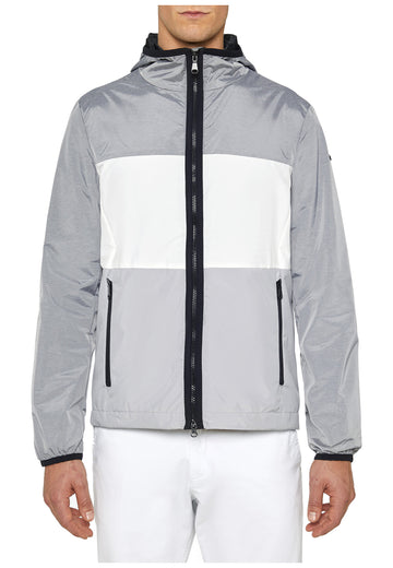 Geox Jacken 100% Polyester Grau/Weiß - surf4shoes