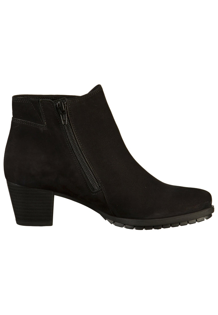 Gabor Stiefelette Nubukleder Schwarz - surf4shoes