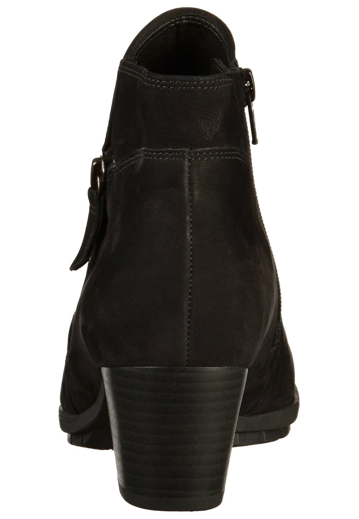 Gabor Stiefelette Nubukleder Schwarz - surf4shoes