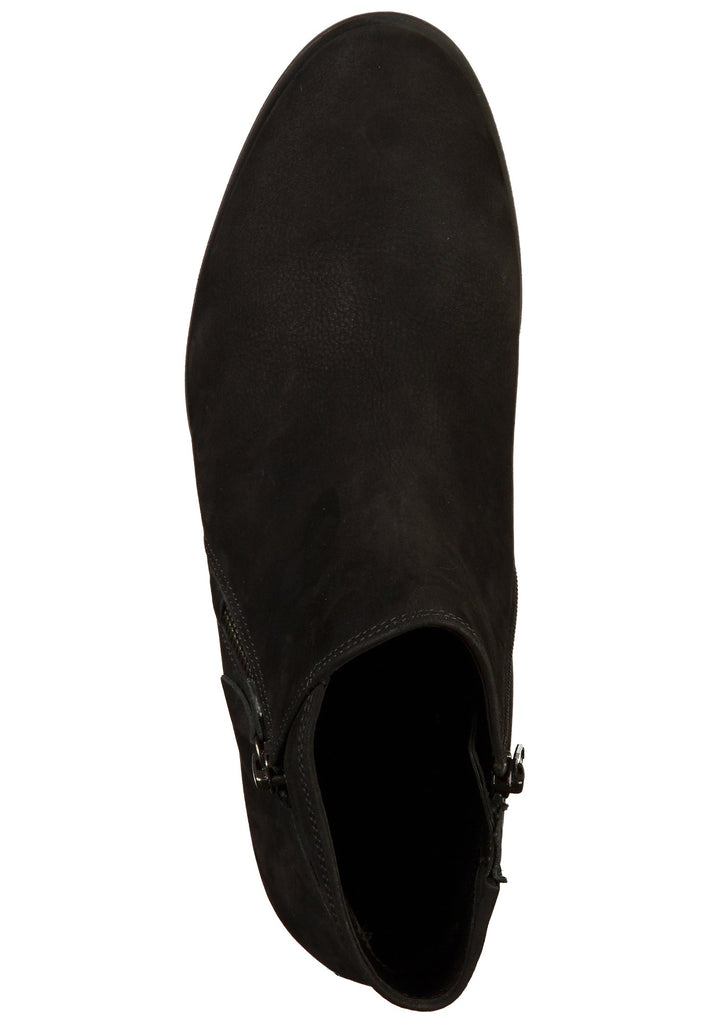 Gabor Stiefelette Nubukleder Schwarz - surf4shoes