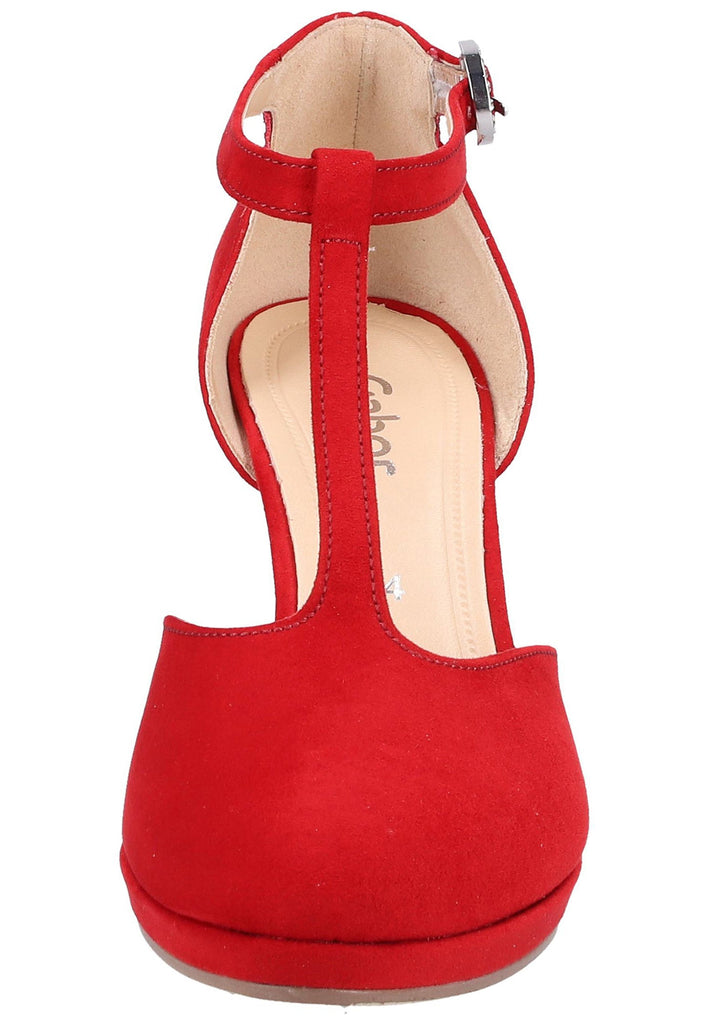Gabor Pumps Veloursleder Rot - surf4shoes