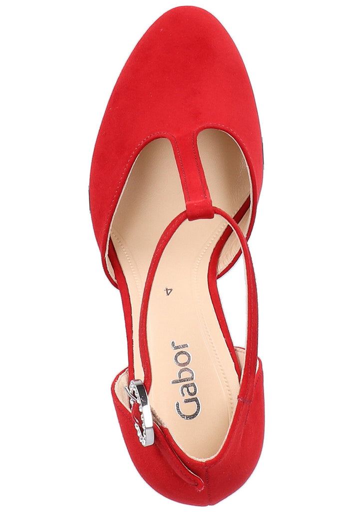 Gabor Pumps Veloursleder Rot - surf4shoes