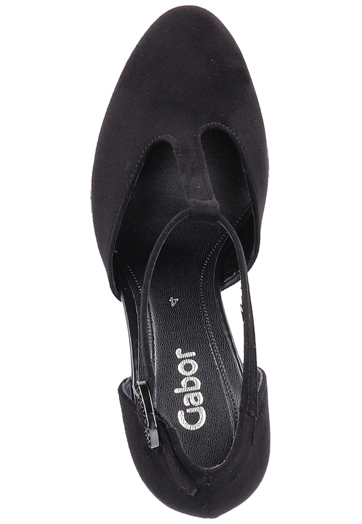 Gabor Pumps Lederimitat Schwarz - surf4shoes