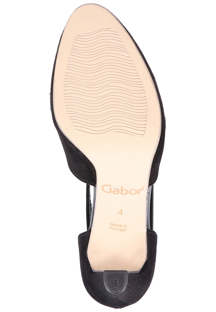 Gabor Pumps Lederimitat Schwarz - surf4shoes