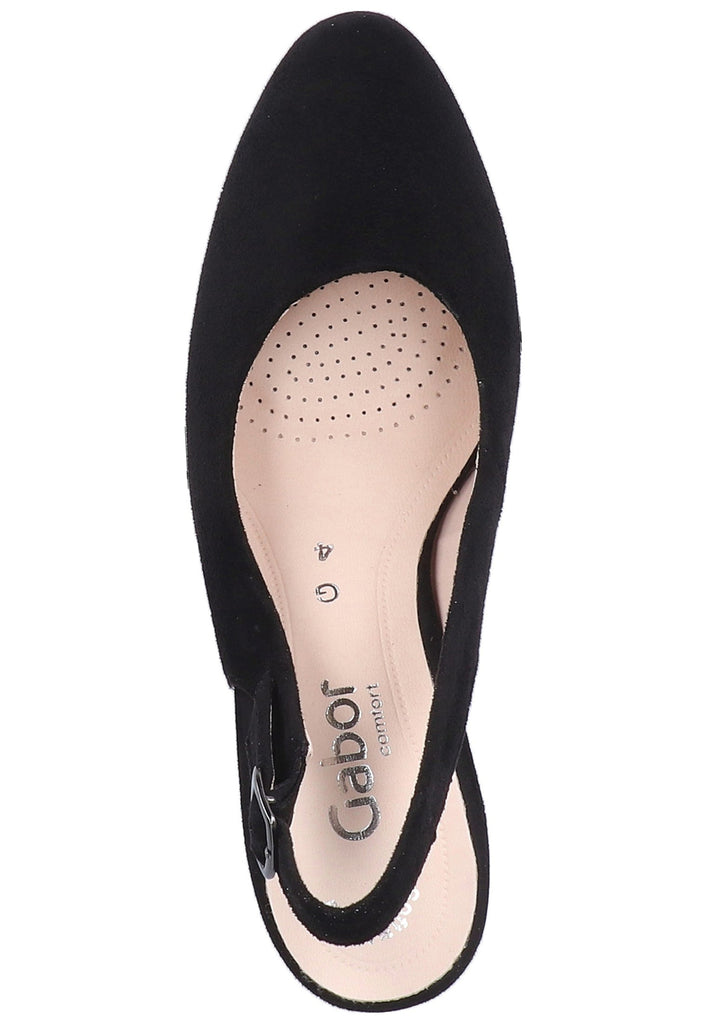 Gabor Pumps Lederimitat Schwarz - surf4shoes