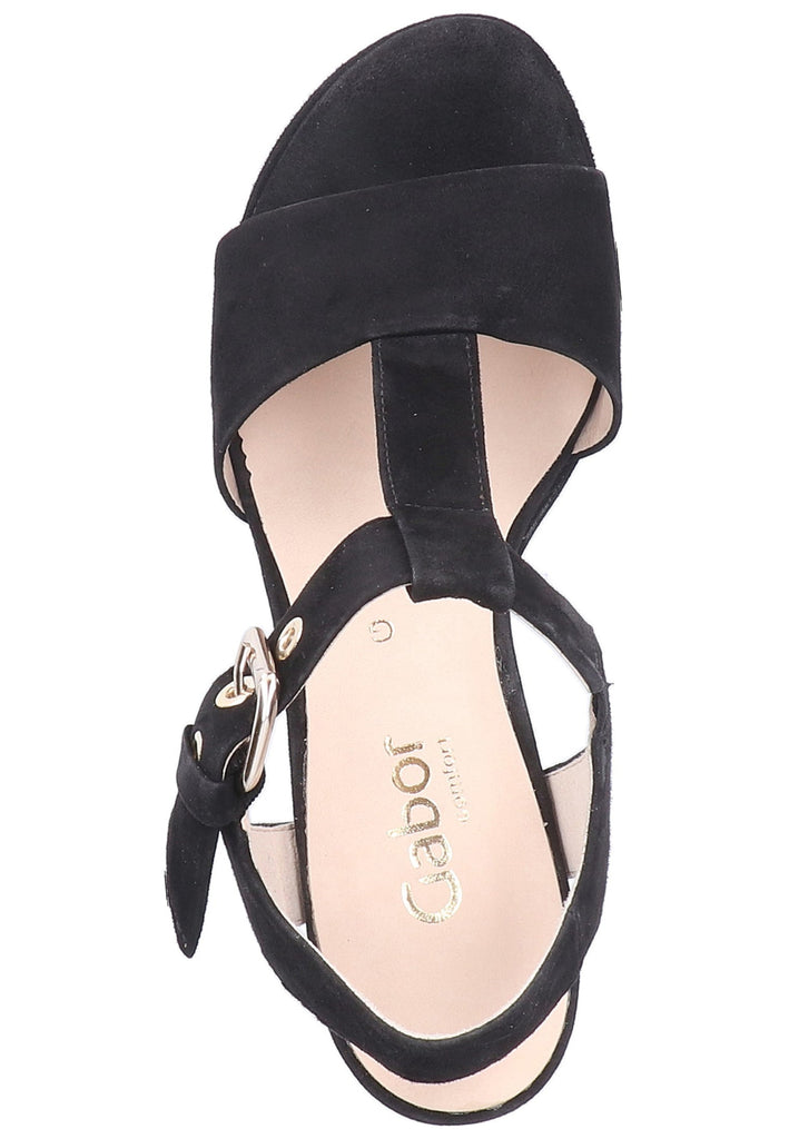 Gabor Sandalen Leder Schwarz - surf4shoes