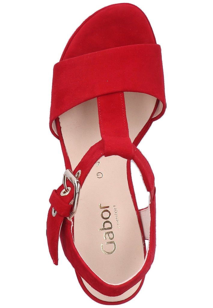 Gabor Sandalen Leder Rot - surf4shoes