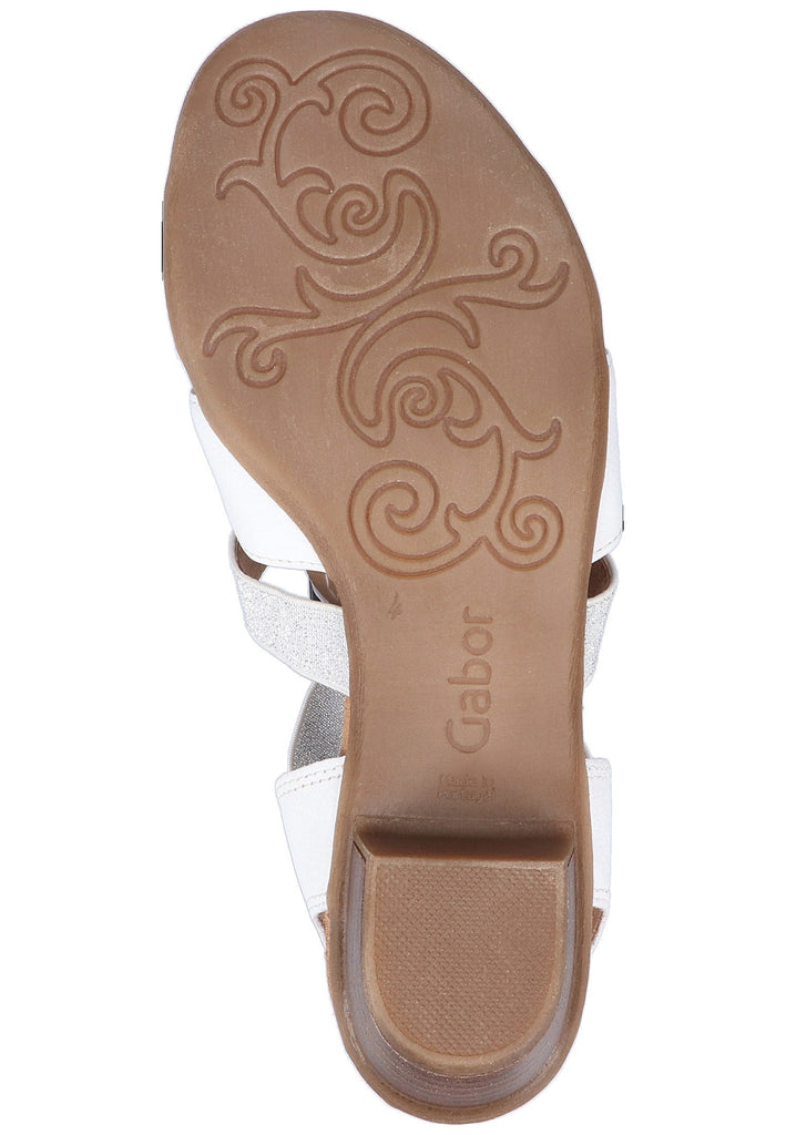 Gabor Sandalen Leder Weiß - surf4shoes