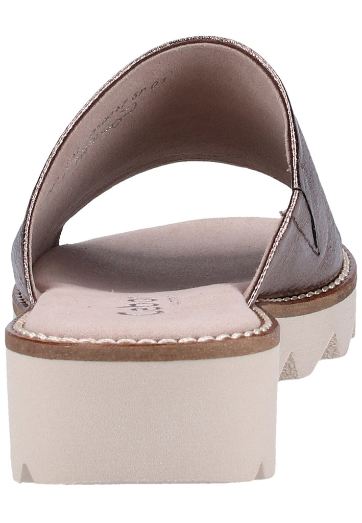 Gabor Pantoletten Leder Bronze - surf4shoes