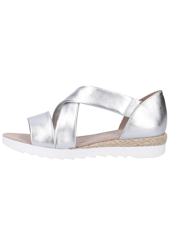 Gabor Sandalen Lederimitat Silber - surf4shoes