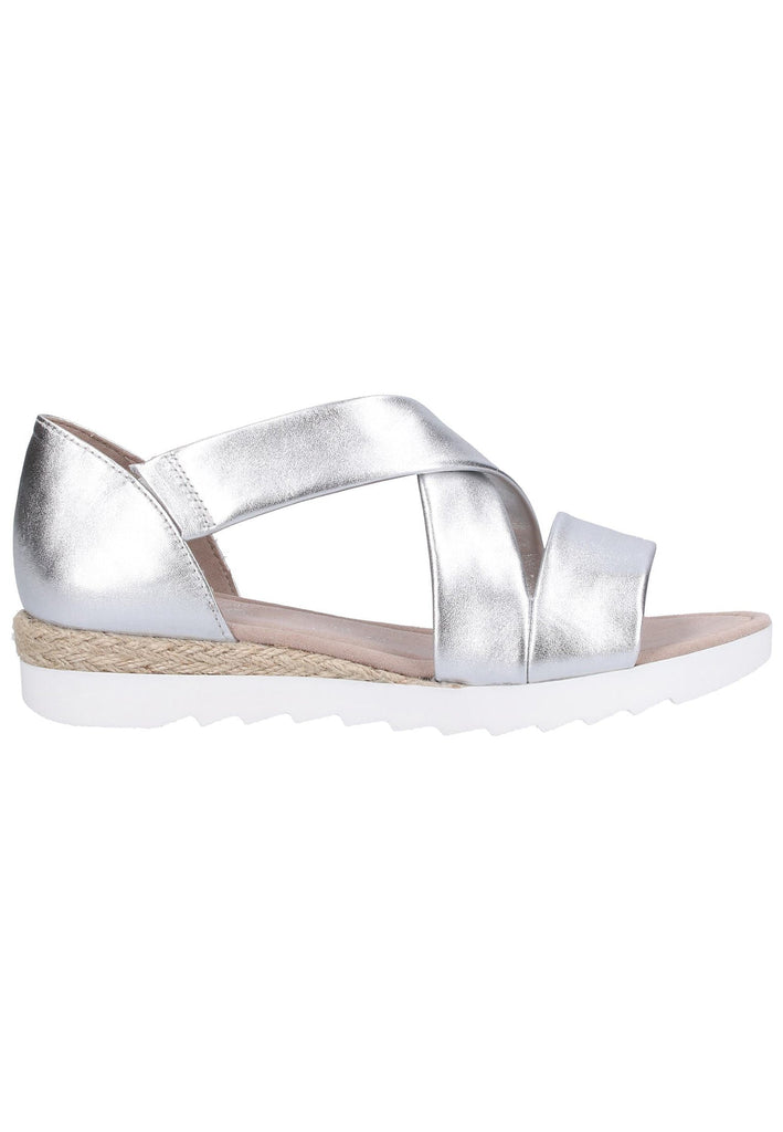 Gabor Sandalen Lederimitat Silber - surf4shoes