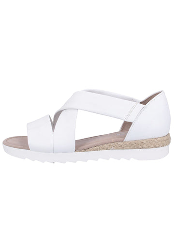 Gabor Sandalen Leder Weiß - surf4shoes