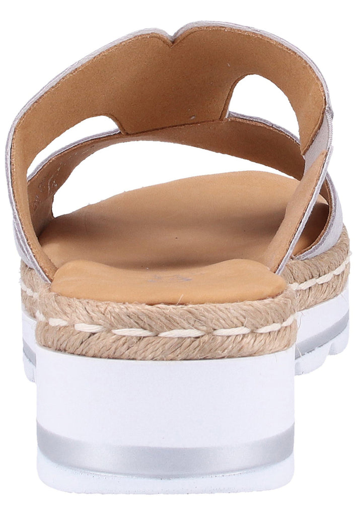 Gabor Pantoletten Leder Hellgrau - surf4shoes