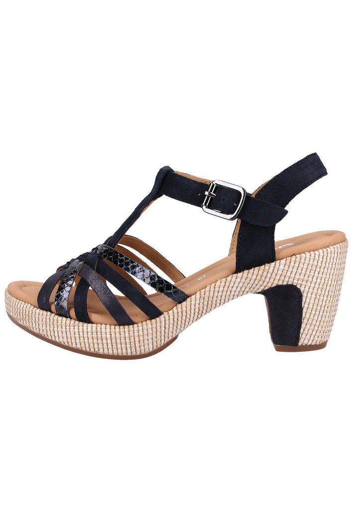 Gabor Sandalen Lederimitat Dunkelblau - surf4shoes