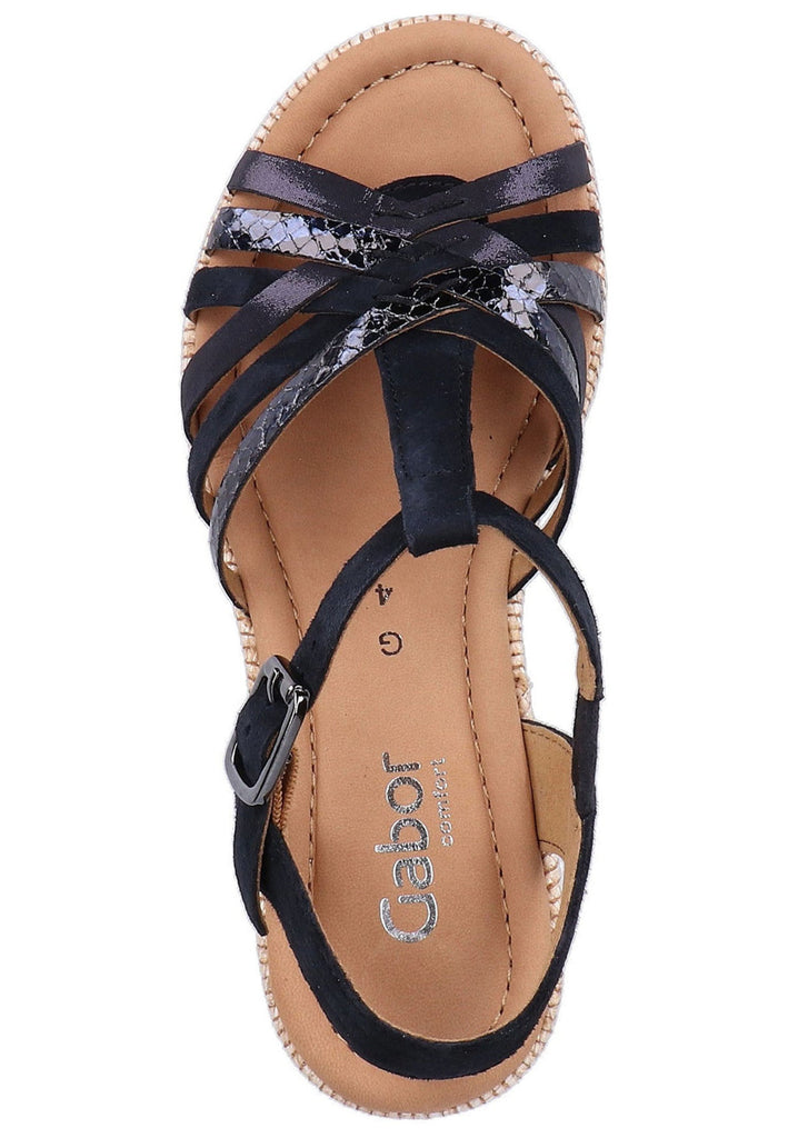 Gabor Sandalen Lederimitat Dunkelblau - surf4shoes