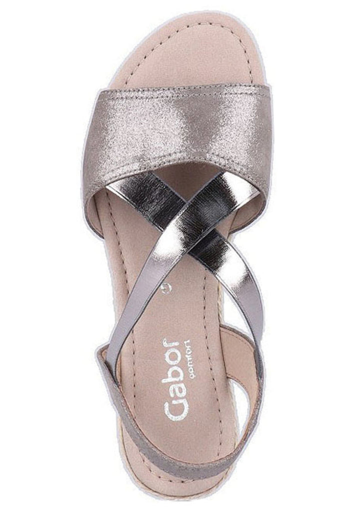 Gabor Sandalen Veloursleder Grau - surf4shoes