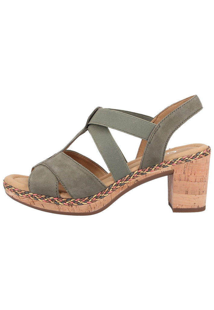 Gabor Sandalen Leder Oliv - surf4shoes