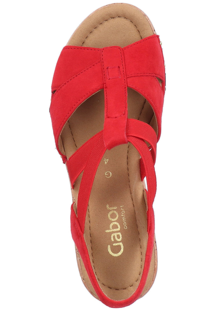 Gabor Sandalen Leder Rot - surf4shoes
