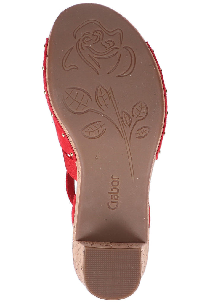 Gabor Sandalen Leder Rot - surf4shoes