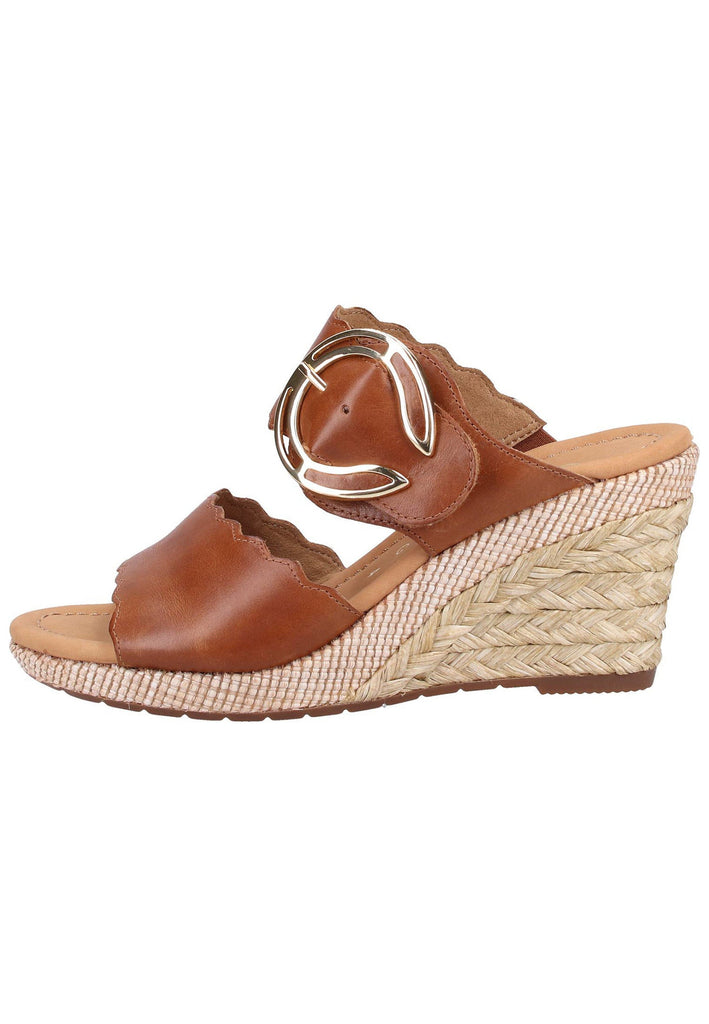 Gabor Pantoletten Leder Braun - surf4shoes