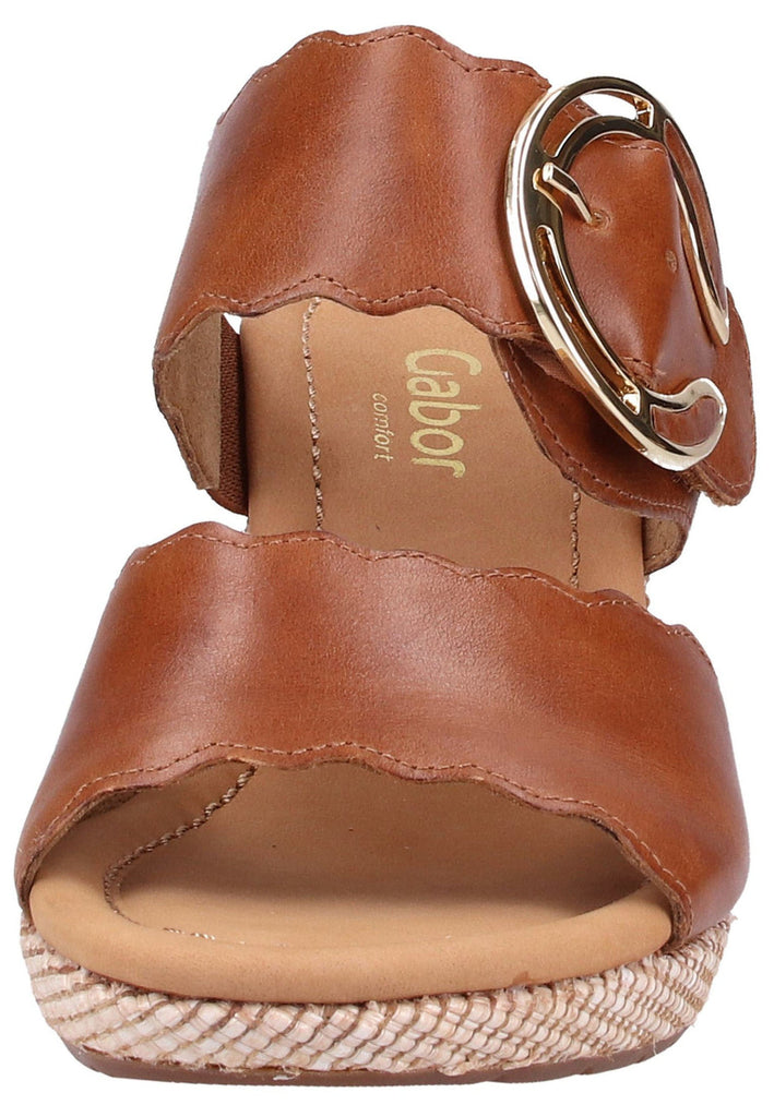 Gabor Pantoletten Leder Braun - surf4shoes