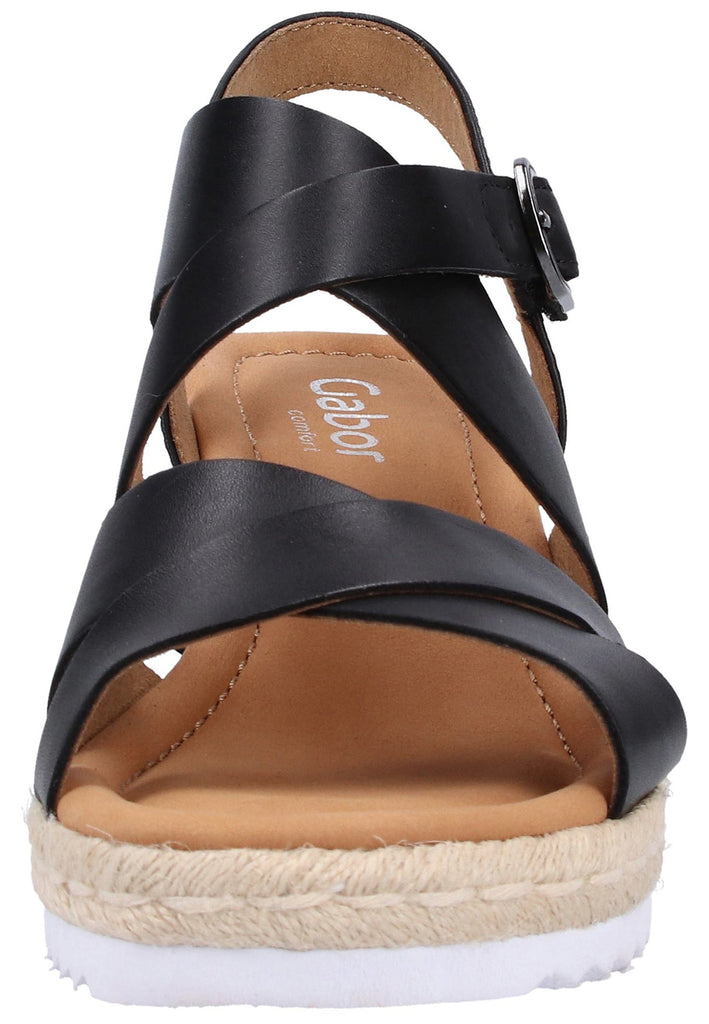 Gabor Sandalen Leder Schwarz - surf4shoes