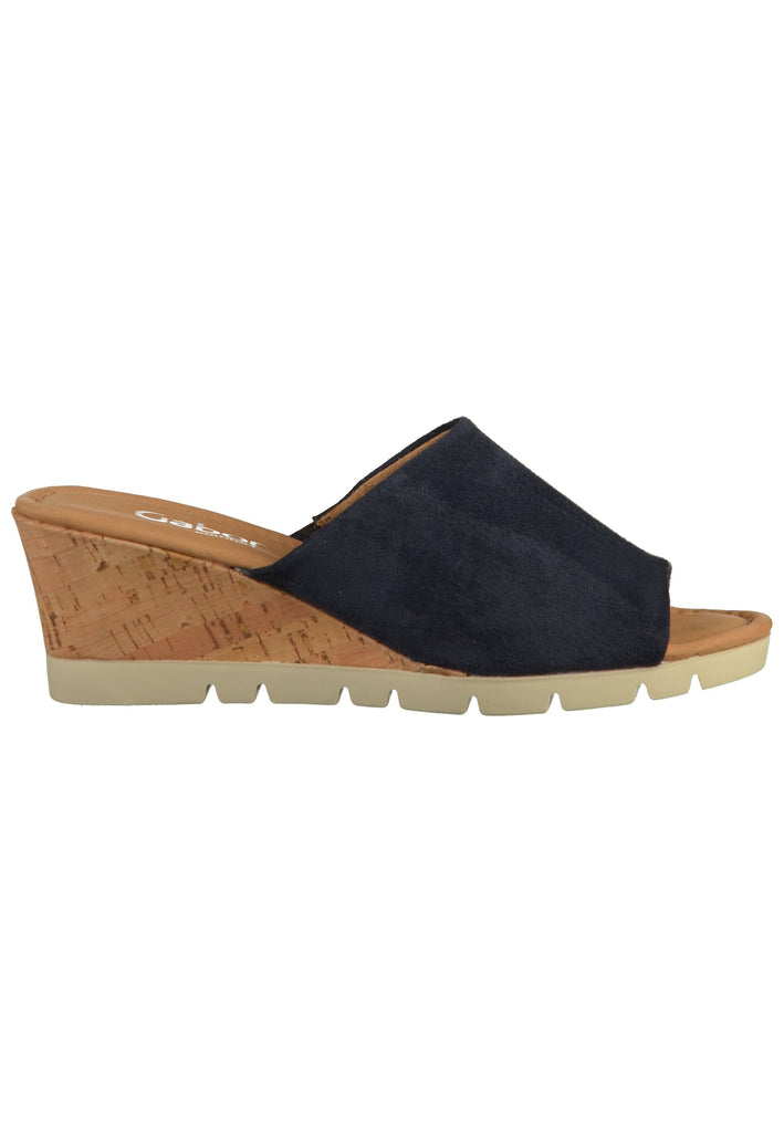 Gabor Pantoletten Lederimitat Dunkelblau - surf4shoes