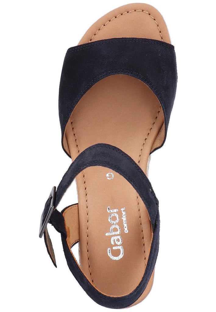 Gabor Sandalen Veloursleder Dunkelblau - surf4shoes