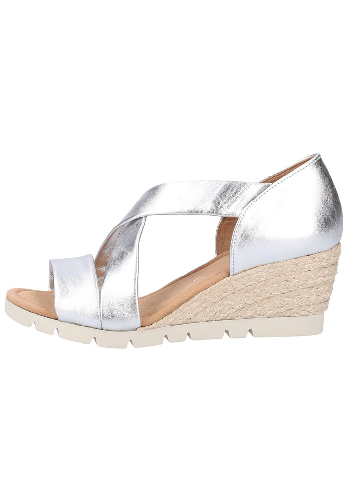 Gabor Sandalen Leder Silber - surf4shoes