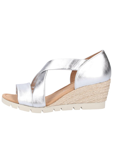 Gabor Sandalen Leder Silber - surf4shoes
