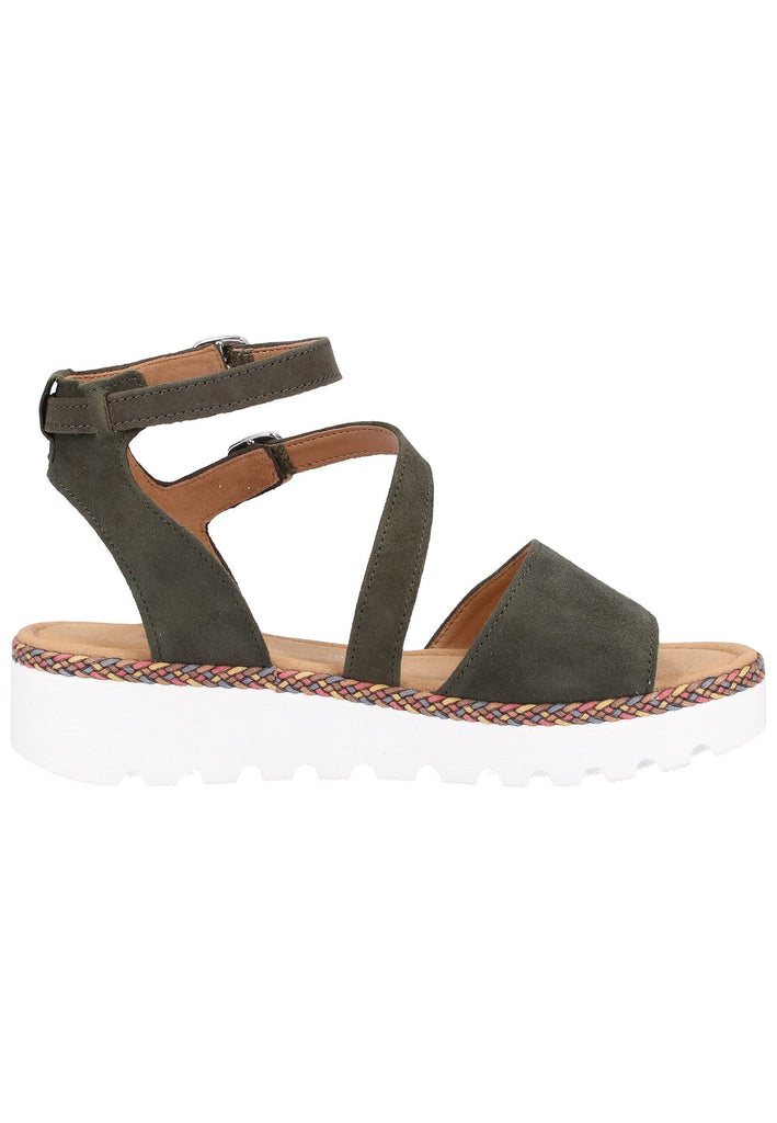 Gabor Sandalen Leder Khaki - surf4shoes