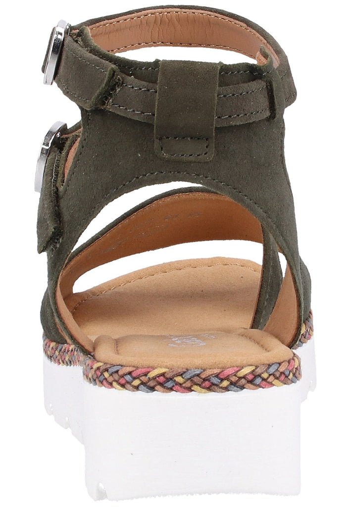 Gabor Sandalen Leder Khaki - surf4shoes