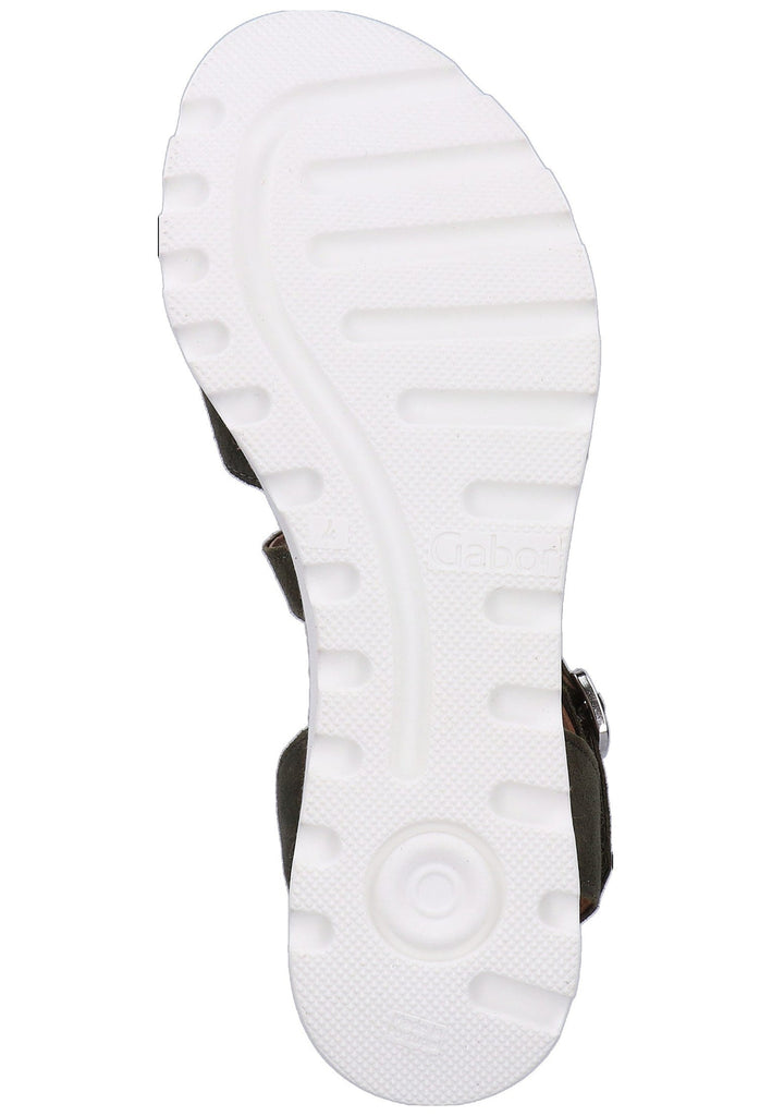 Gabor Sandalen Leder Khaki - surf4shoes