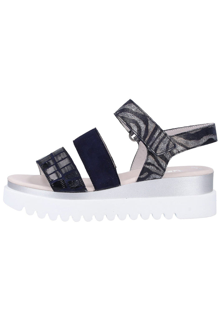 Gabor Sandalen Leder Blau - surf4shoes