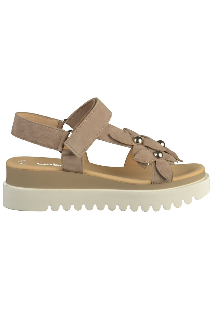 Gabor Sandalen Leder Beige - surf4shoes
