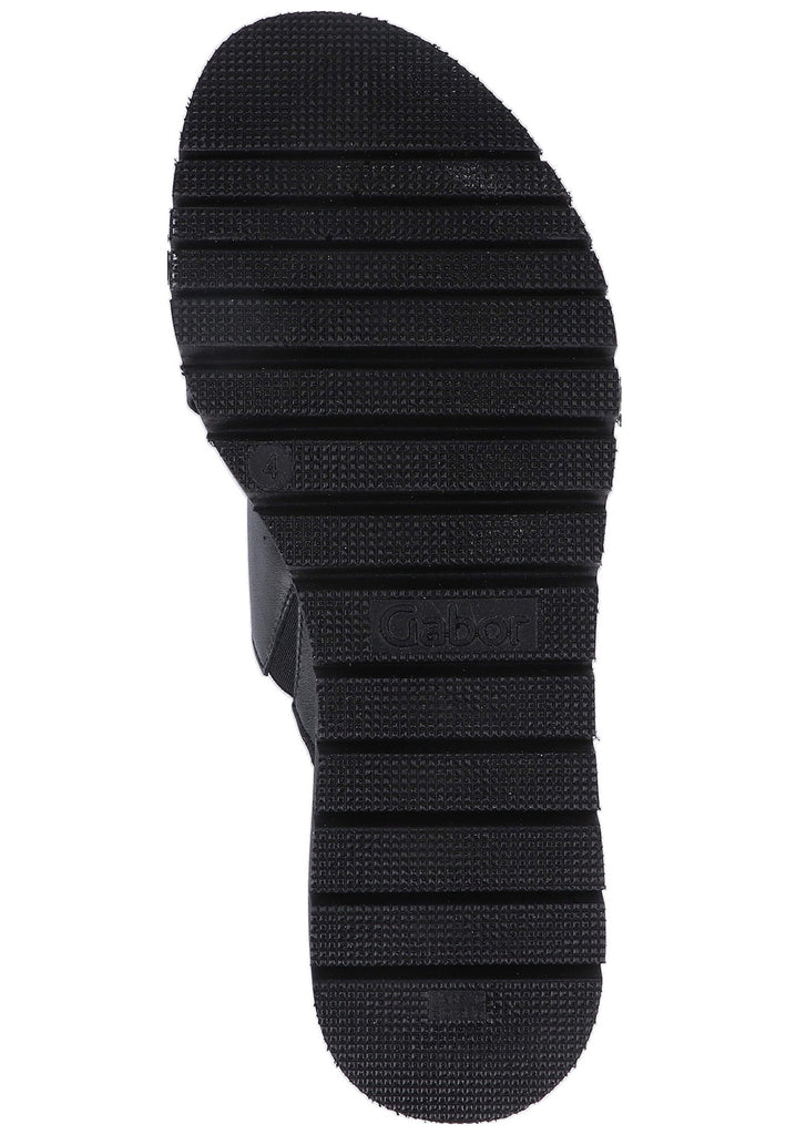Gabor Pantoletten Nappaleder Schwarz - surf4shoes