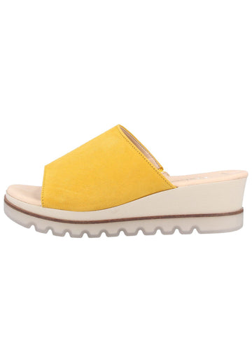 Gabor Pantoletten Leder Gelb - surf4shoes