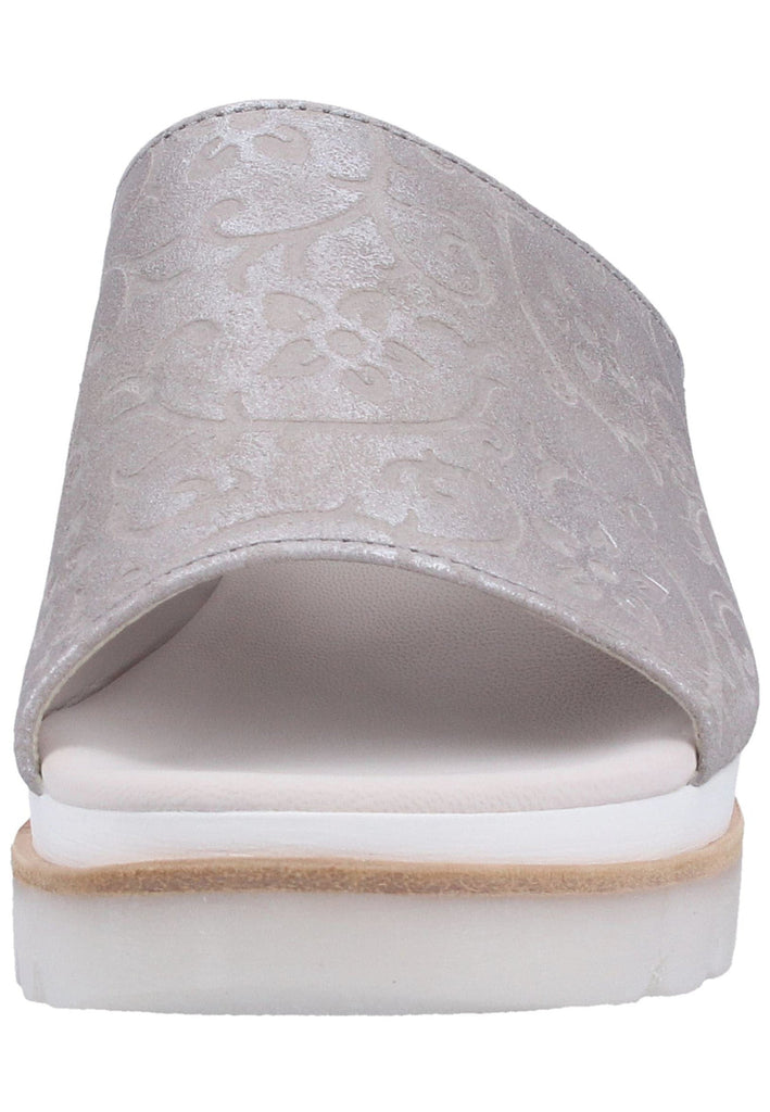 Gabor Pantoletten Leder Hellgrau - surf4shoes