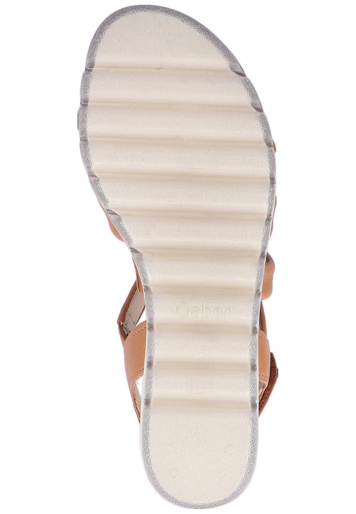 Gabor Sandalen Leder Cognac - surf4shoes