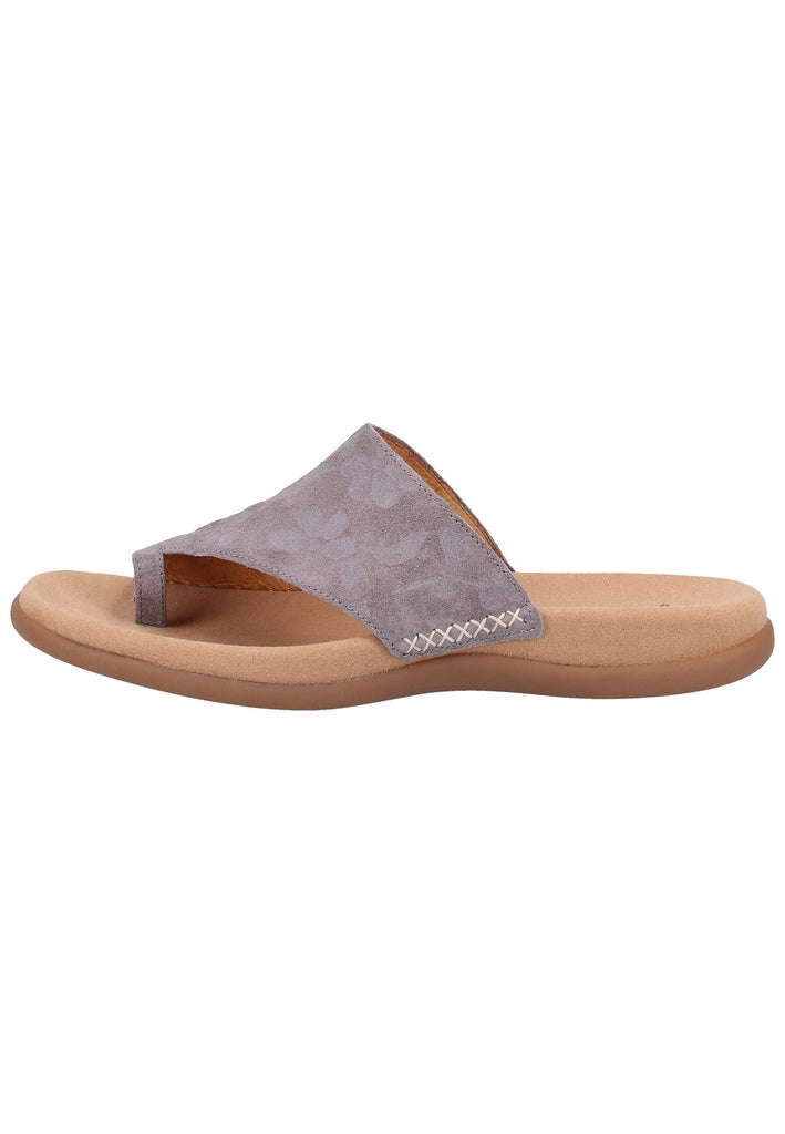Gabor Zehensteg Veloursleder Grau - surf4shoes