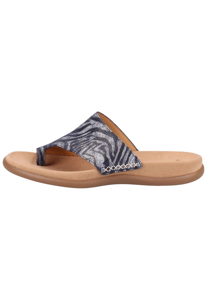 Gabor Zehensteg Leder Blau - surf4shoes