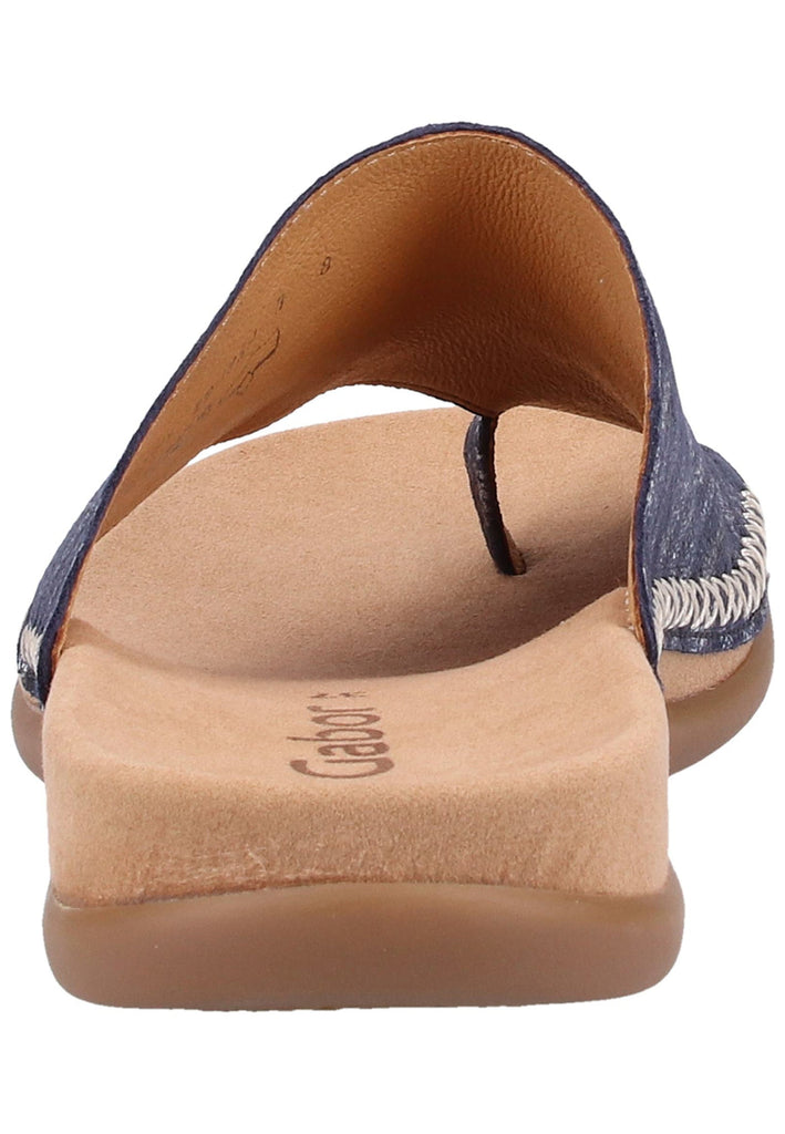 Gabor Zehensteg Leder Blau - surf4shoes