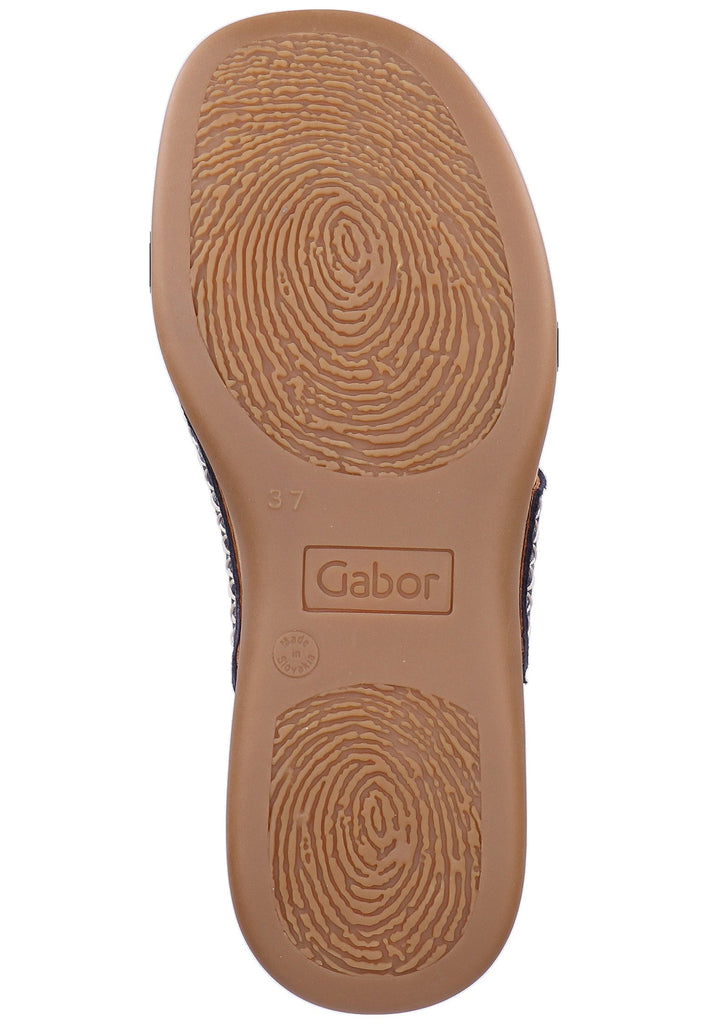 Gabor Zehensteg Leder Blau - surf4shoes