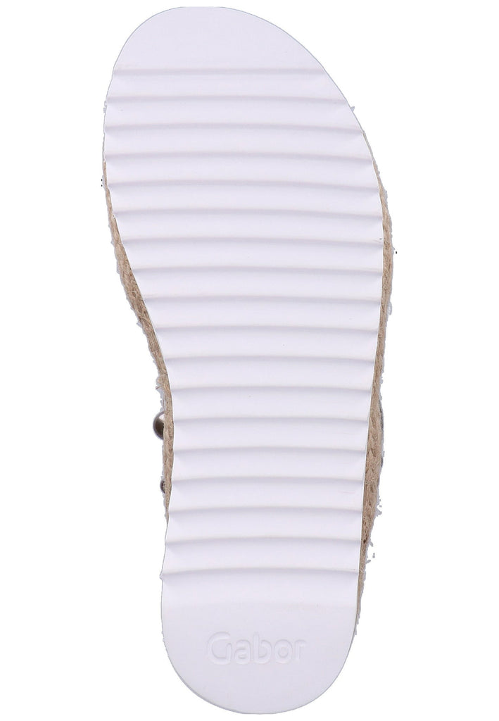 Gabor Pantoletten Leder Beige - surf4shoes