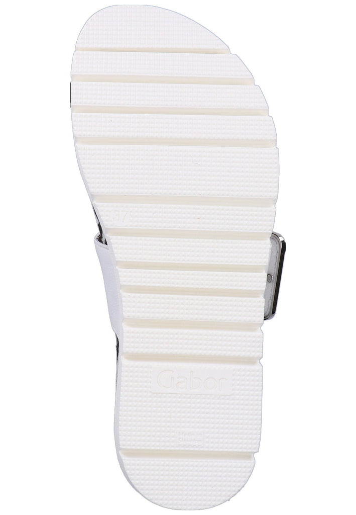Gabor Pantoletten Nappaleder Weiß - surf4shoes