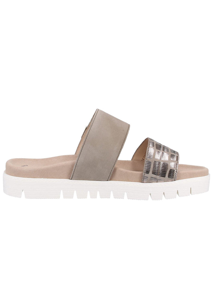 Gabor Pantoletten Leder Beige - surf4shoes