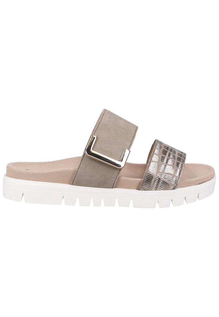 Gabor Pantoletten Leder Beige - surf4shoes
