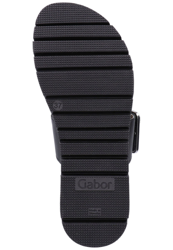 Gabor Pantoletten Nappaleder Schwarz - surf4shoes